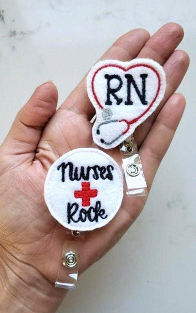 Nursing Badge Reel RN Badge Reel Cute Glitter Badge Reel Nursing is a Work  of Heart Nurse Week 